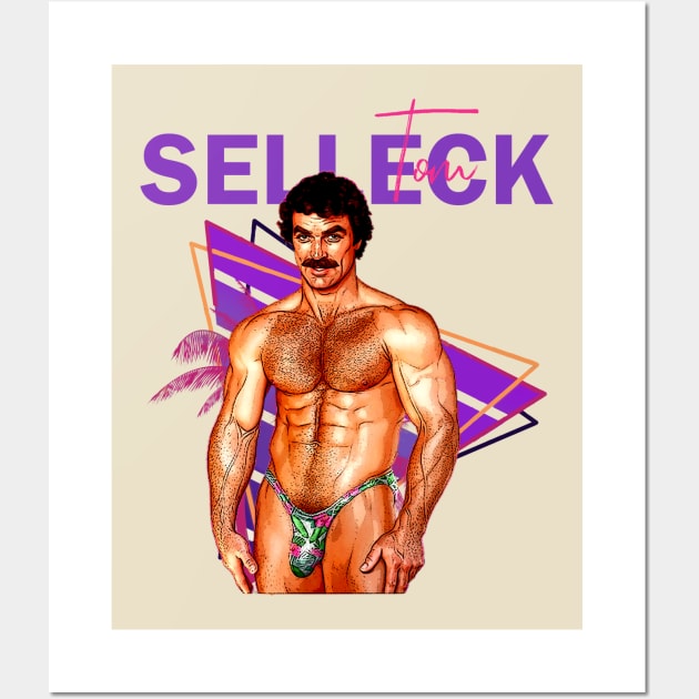 Tom Selleck Sexy Pose Wall Art by Phenom Palace